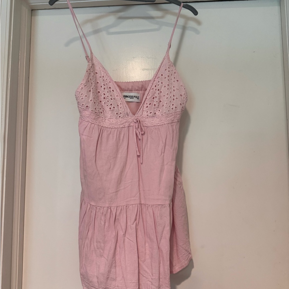 Princess Polly Blush Eyelet Dress